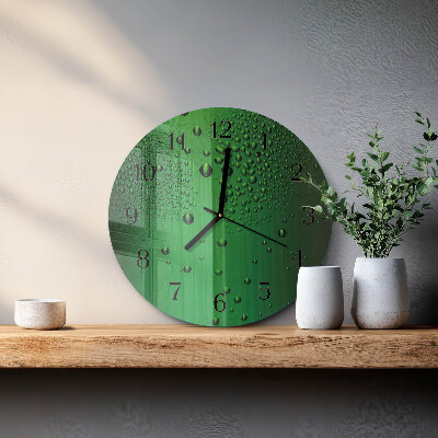 Wanduhr rund Wassertropfen