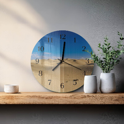 Wanduhr rund Wüste