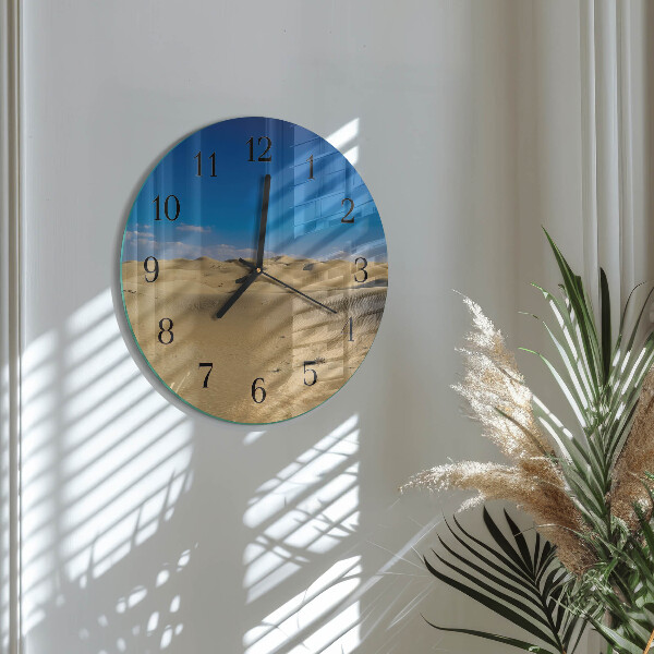Wanduhr rund Wüste
