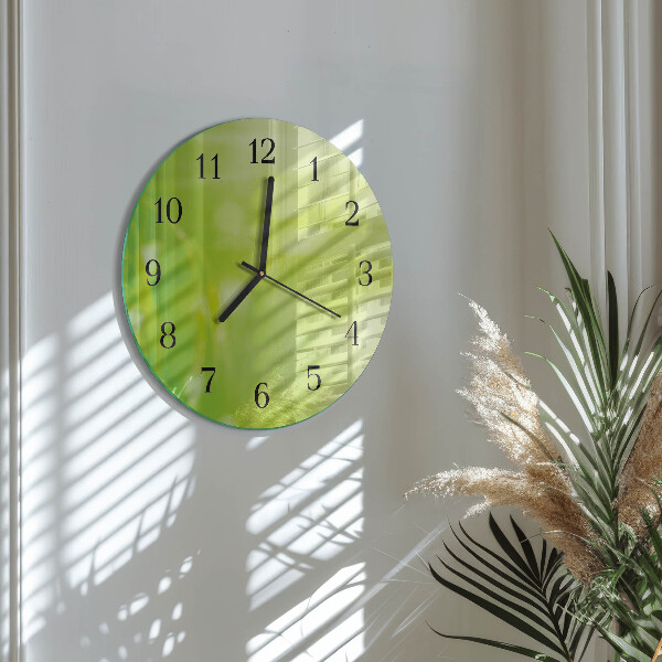 Wanduhr rund Gras