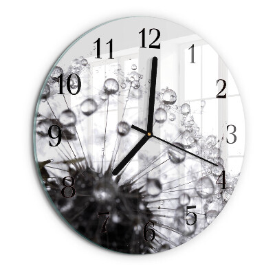 Wanduhr rund Löwenzahn