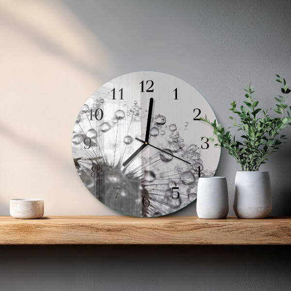 Wanduhr rund Löwenzahn