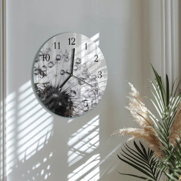 Wanduhr rund Löwenzahn