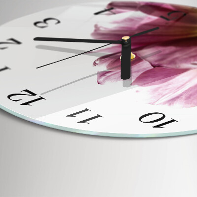 Wanduhr rund Tulpen