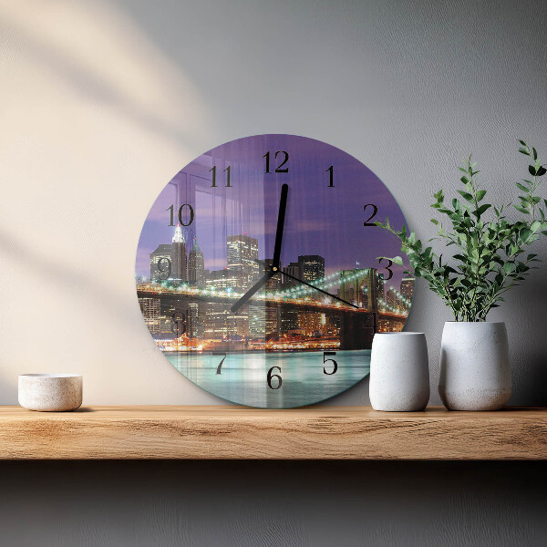 Wanduhr rund Horizontbrücke