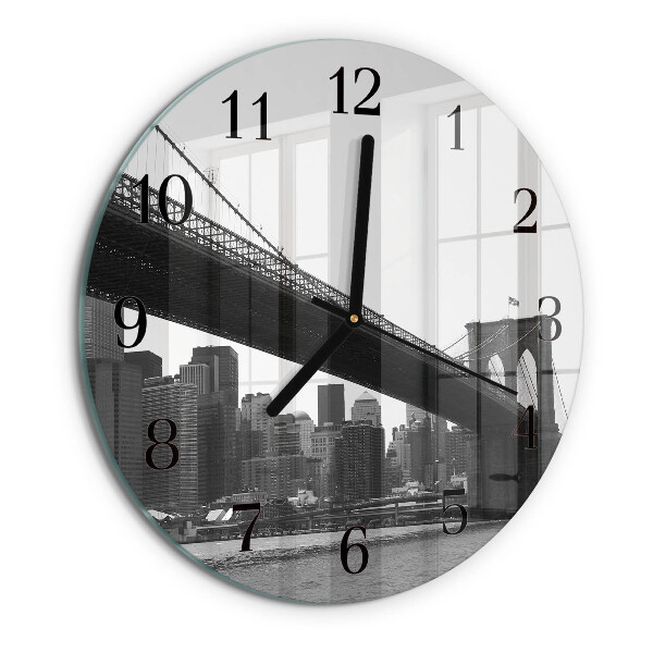 Wanduhr rund Brücke