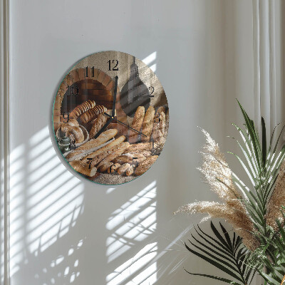 Wanduhr rund Brot