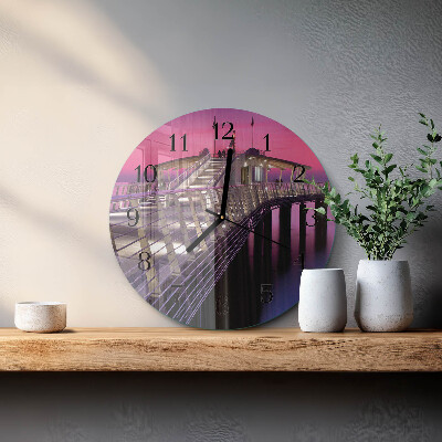 Wanduhr rund Pier