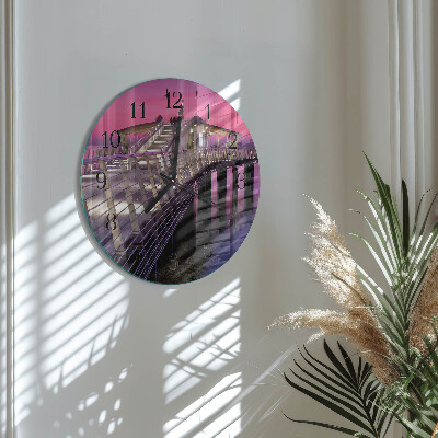 Wanduhr rund Pier