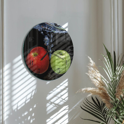 Wanduhr rund Äpfel