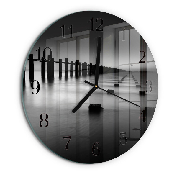Wanduhr rund Meer