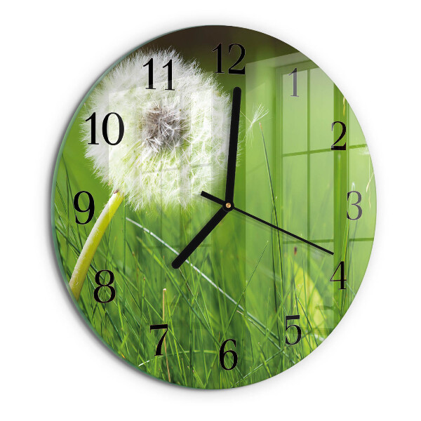 Wanduhr rund Löwenzahn