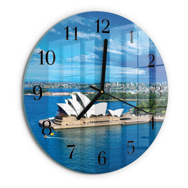 Wanduhr rund Opernhaus von Sydney