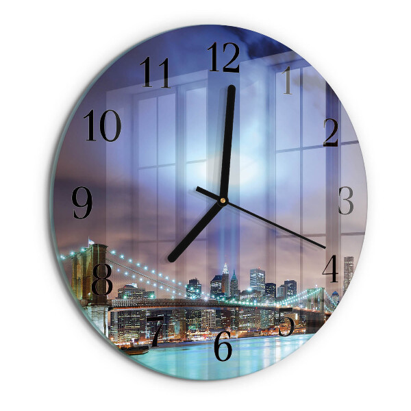 Wanduhr rund Nacht des Horizonts