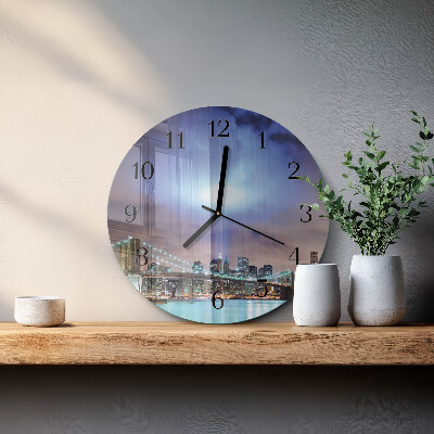 Wanduhr rund Nacht des Horizonts