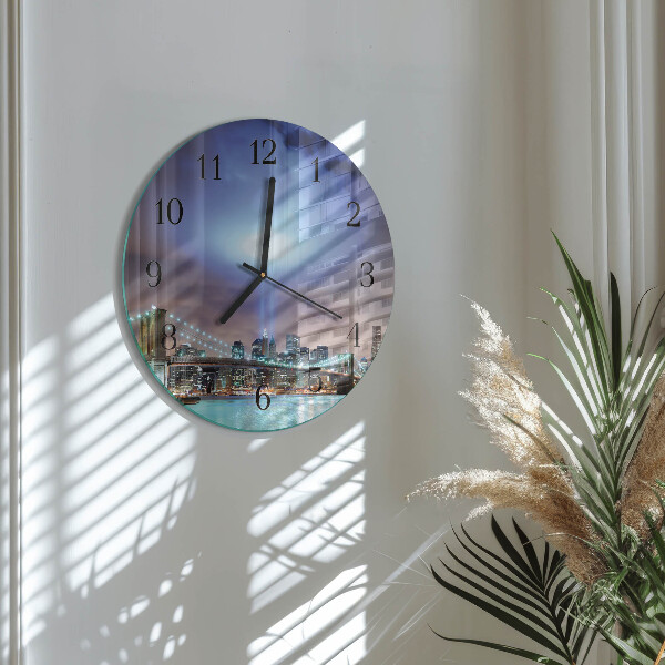 Wanduhr rund Nacht des Horizonts
