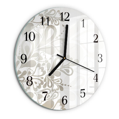 Wanduhr rund Blumenkunst
