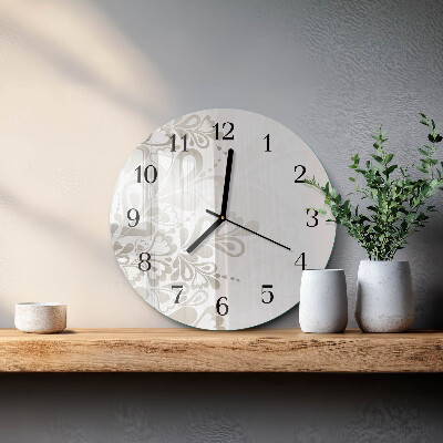 Wanduhr rund Blumenkunst