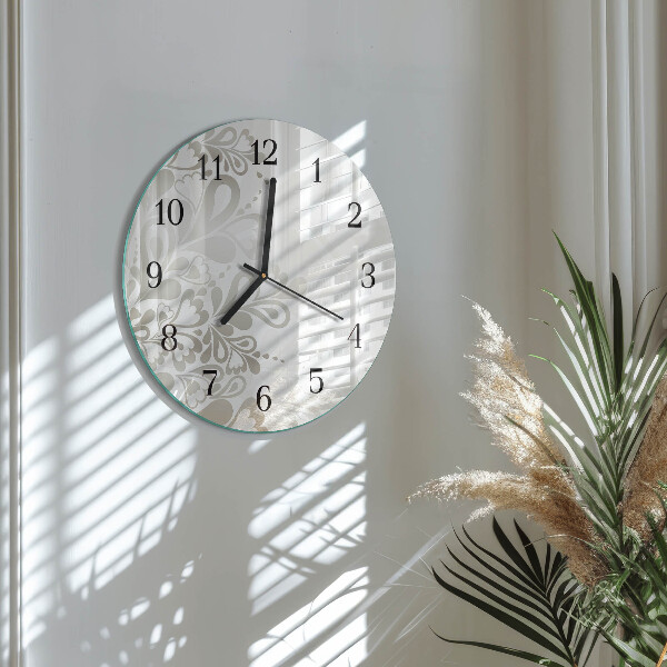 Wanduhr rund Blumenkunst