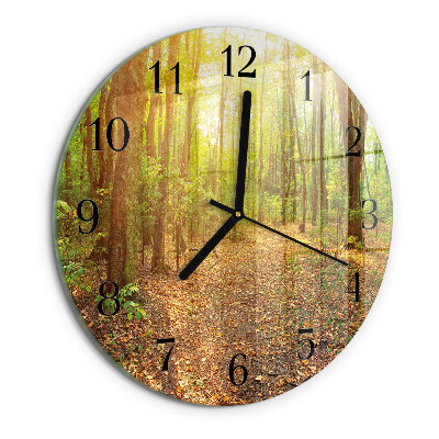 Wanduhr rund Waldweg