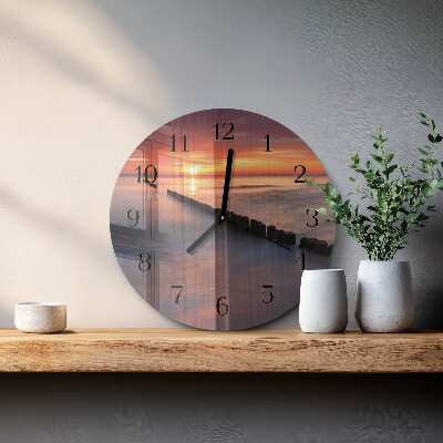 Wanduhr rund Sonne des Meeres