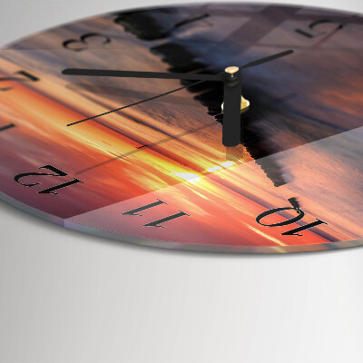 Wanduhr rund Sonne des Meeres