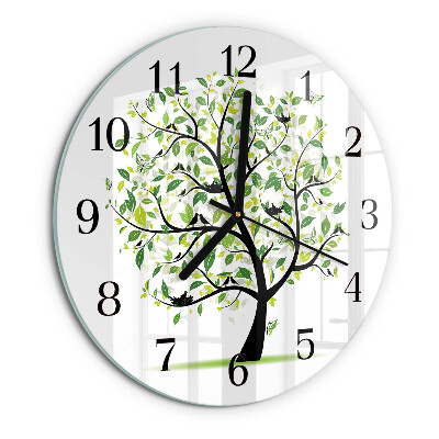 Wanduhr rund Baum