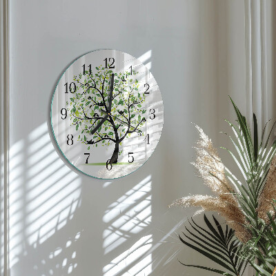 Wanduhr rund Baum