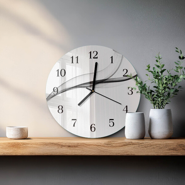 Wanduhr rund Abstrakter Rauch