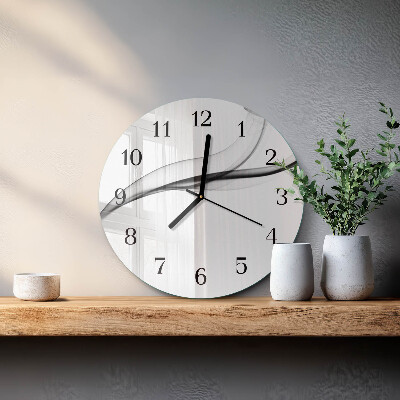 Wanduhr rund Abstrakter Rauch