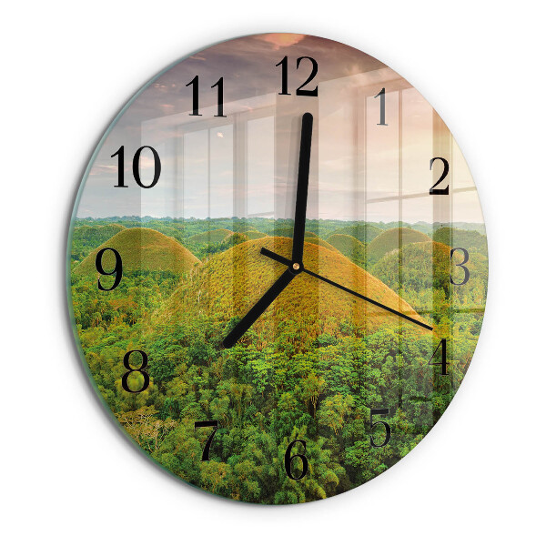 Wanduhr rund Landschaft
