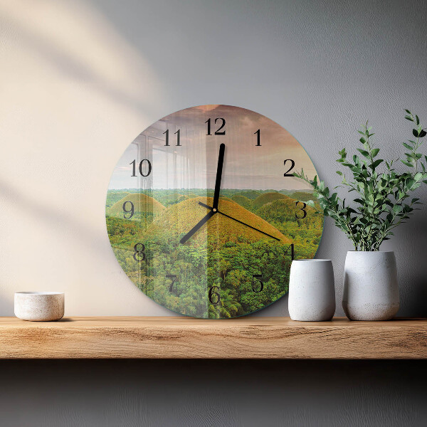 Wanduhr rund Landschaft