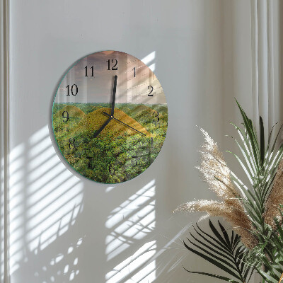 Wanduhr rund Landschaft