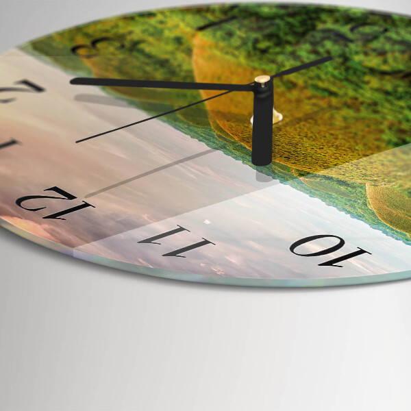 Wanduhr rund Landschaft