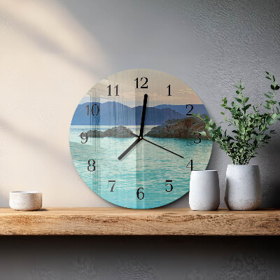 Wanduhr rund Sea Island