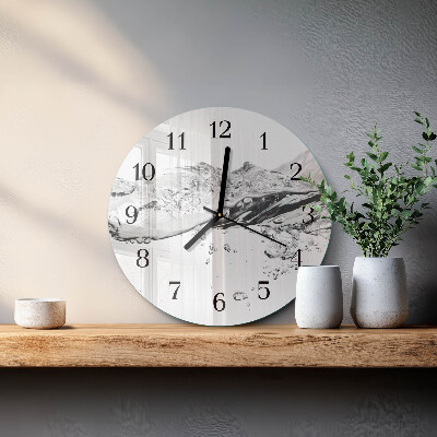 Wanduhr rund Wasser