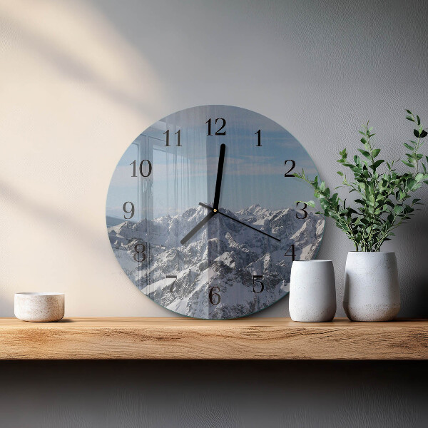 Wanduhr rund Gebirge