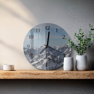 Wanduhr rund Gebirge