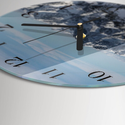 Wanduhr rund Gebirge