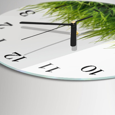 Wanduhr rund Gras