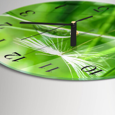 Wanduhr rund Gras
