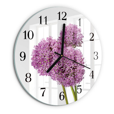 Wanduhr rund Blume