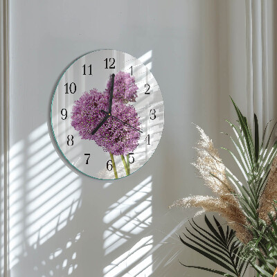 Wanduhr rund Blume