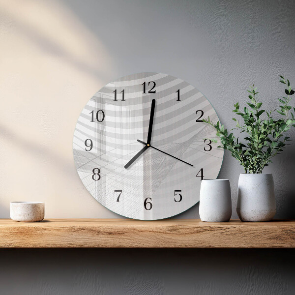 Wanduhr rund Abstrakte Linien