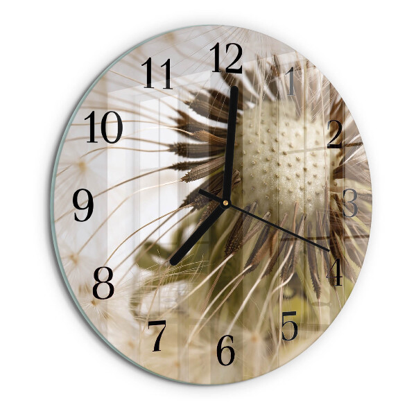 Wanduhr rund Löwenzahn