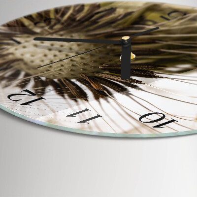 Wanduhr rund Löwenzahn