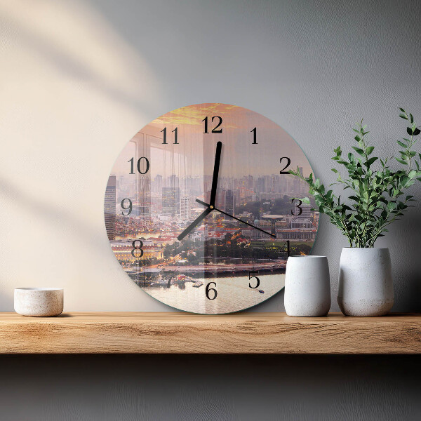 Wanduhr rund Stadt