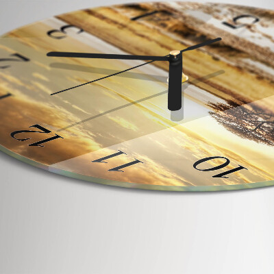 Wanduhr rund Zebras