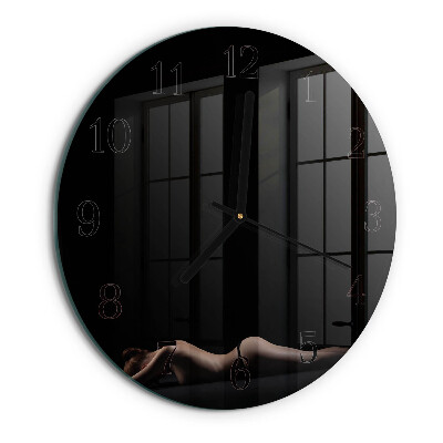 Wanduhr rund Frau