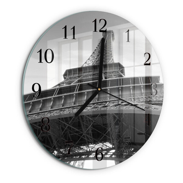 Wanduhr rund Eiffelturm Paris